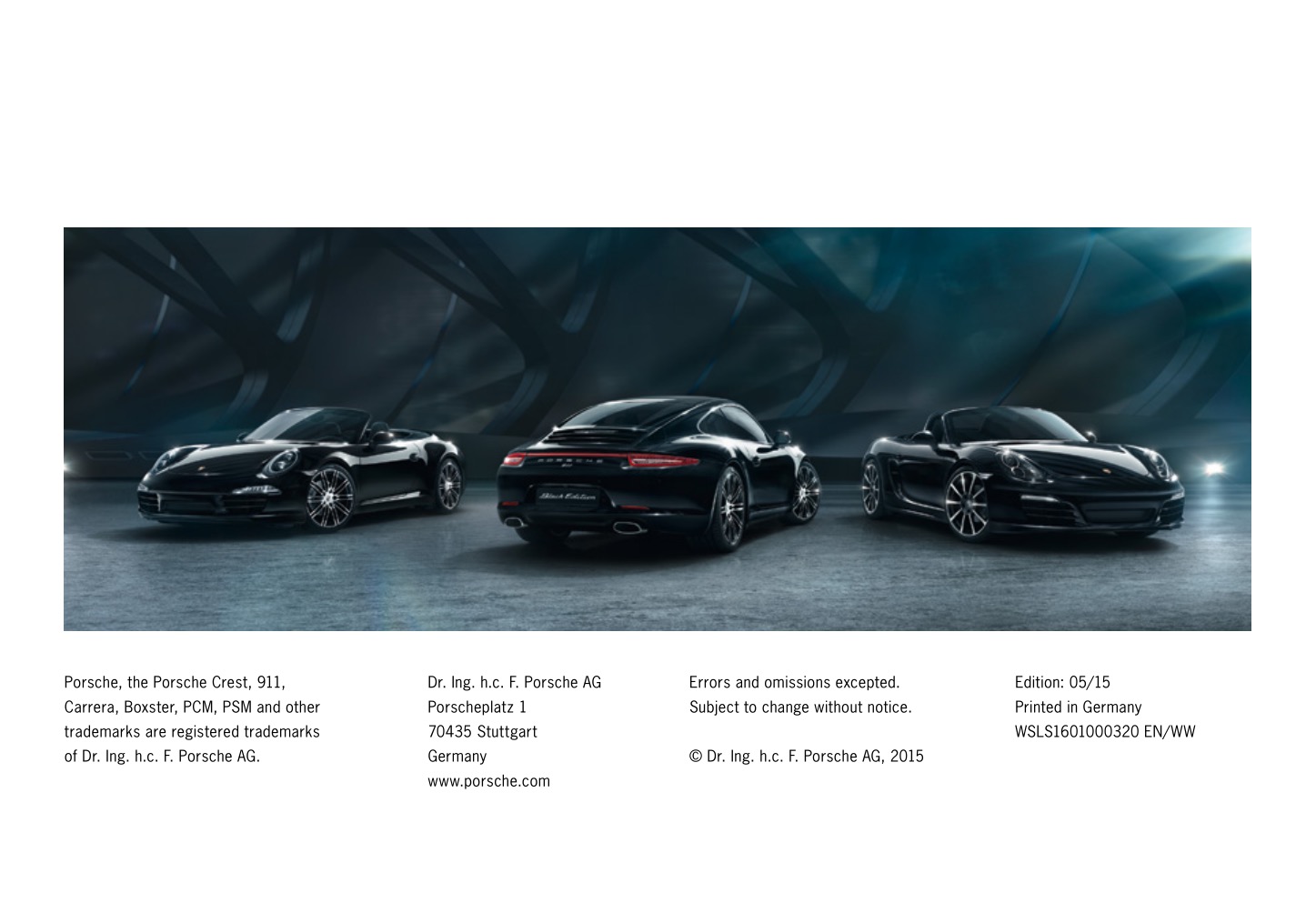 2015 Porsche Black Edition Brochure Page 6